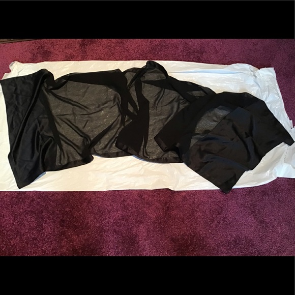 Ladies gorgeous black sheer & satin trimmed scarf - Picture 1 of 2